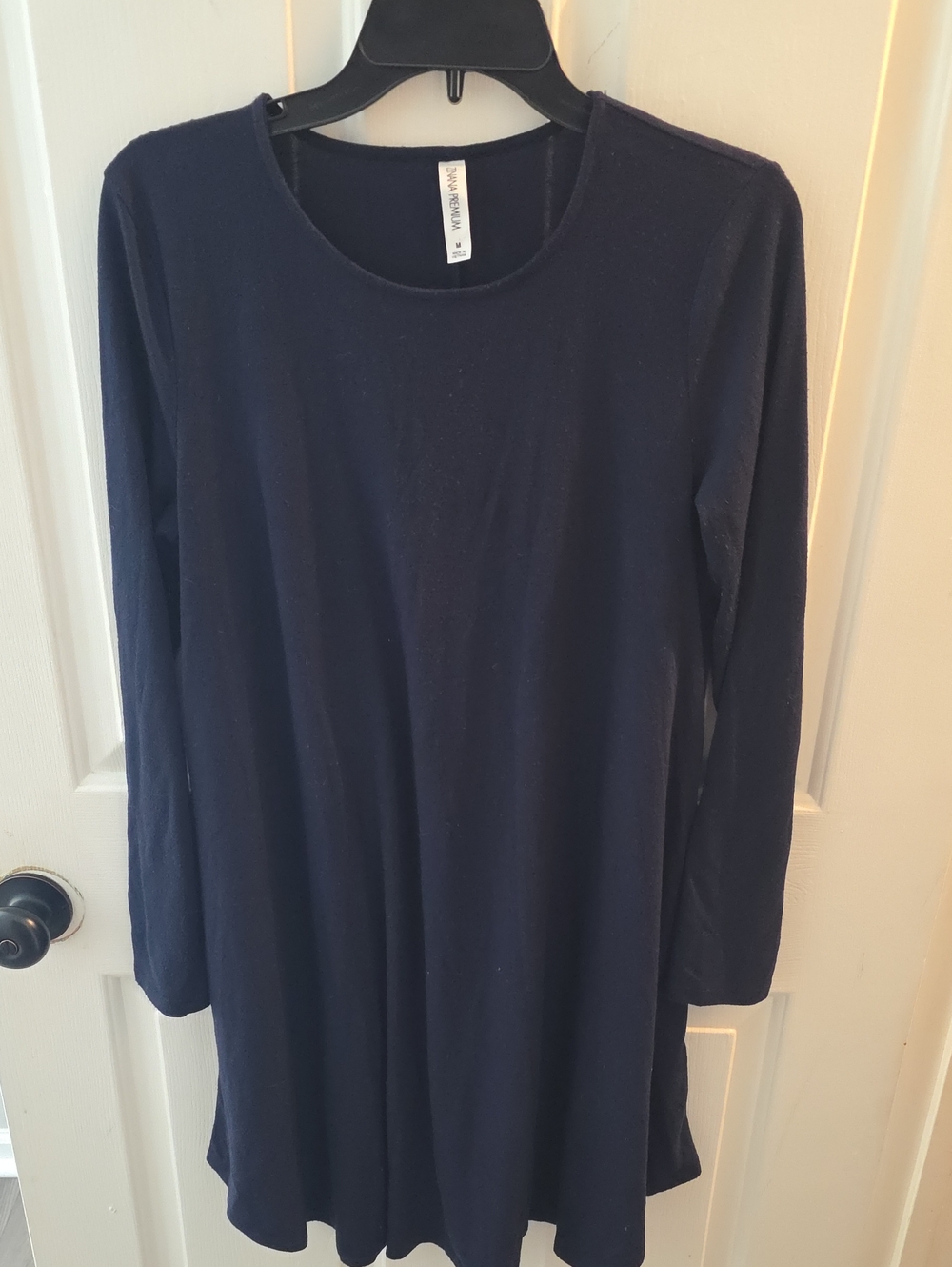 Zenana Outfitters Navy Long Sleeve Swing Dress